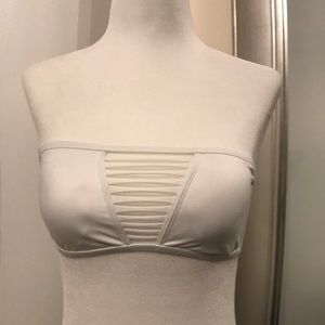 NWOT white strapless bikini top